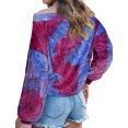 thumbnail image 4 of Women Tie Dyed Rainbow Printed Long Sleeve Sweatshirt, 4 of 6