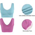 thumbnail image 3 of Bras for Women Push-Up Seamless Bra Solid Print Multicolour L 3-Pack, 3 of 8