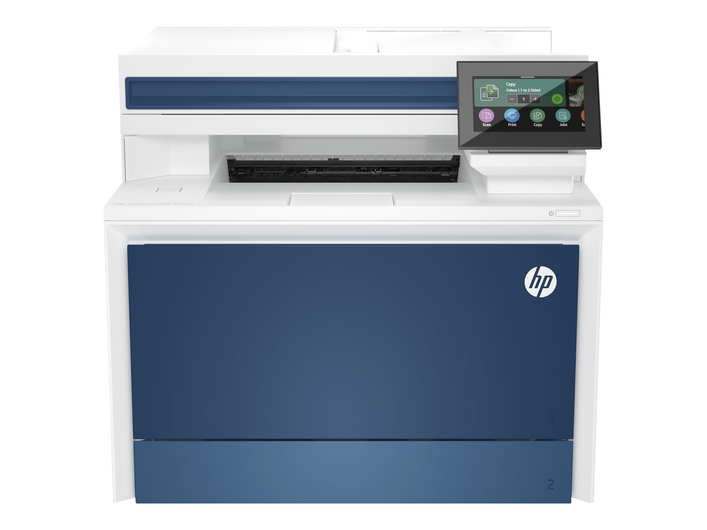 HP Color LaserJet Pro MFP 4301dw - Multifunction printer - color - laser - Legal (8.5 in x 14 in) (original) - A4/Legal (media) - up to 35 ppm (copying) - up to 35 ppm (printing) - 300 sheets - USB, USB 2.0, Gigabit LAN, USB 2.0 host, Wi-Fi(ac), Blue