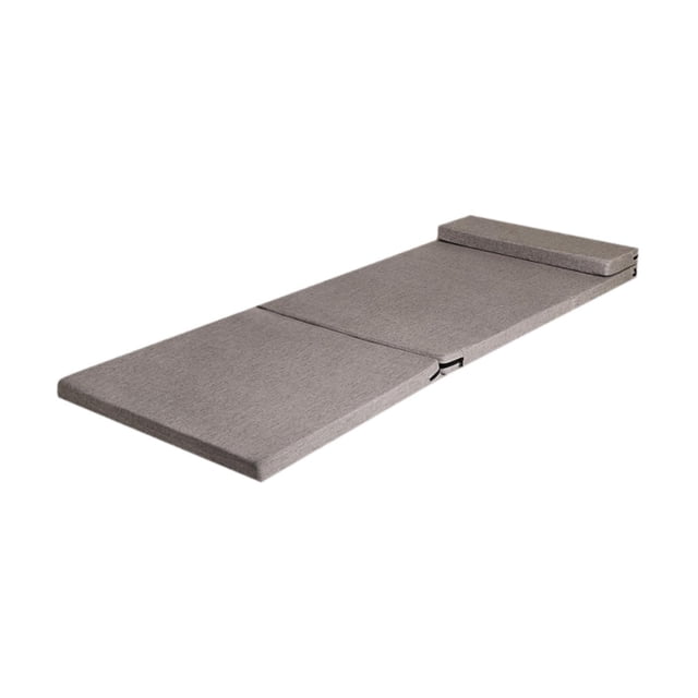 veasfak Foldable Futon Mattress Adults Compact Tatami Mat for Tent Traveling Camping gray