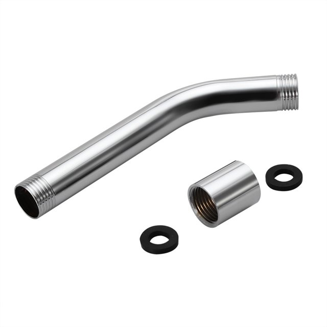 Tube d'Extension de Bras de Douche en Acier Inoxydable Monté au Mur de Chromage