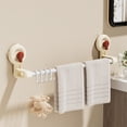 thumbnail image 2 of WRKEKC Clearance Suction Cup Bath Towel Rack - Wall-Mounted Shower Organizer with Hooks & Rod, 2 of 6