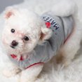 thumbnail image 4 of CBFFDC Letter Print Pet Clothes Adorable Letter Print Pet T shirts Threaded Neckline Two Legged Design Soft Comfortable Summer Puppy Clothes, 4 of 7