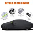thumbnail image 4 of Housse de Voiture Housses Complètes avec Bande Réfléchissante Protection Solaire Housse Antipoussière et Imperméable Résistante aux Rayures pour 4x4/VUS Voiture d'Affaires, 4 of 7