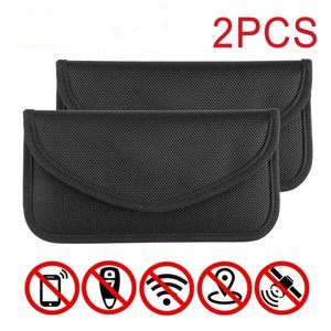 Sacs de Faraday pour téléphones Cellulaire Signal de blocage sac RFID Case téléphonique Faraday Sac pour téléphone & Fob clé(2 Boîte)