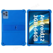 For Acer A410 LTE 2023 10.1" Smart Tablet PC Soft Silicone Shockproof Cover Case with Rear Kickstand Blue Acer A410 LTE 2023