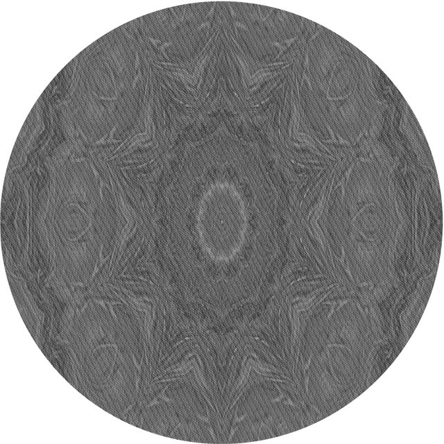Ahgly Company Tapis de Zone Rond Gris Transitionnel pour Intérieur Lavable à la Machine, 3 Pieds Rond