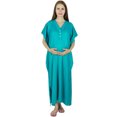 thumbnail image 4 of Bimba Maternity Hospital Kaftan With Belt Rayon Nursing Night Gown| Front & Back Buttons, 4 of 9