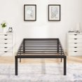 thumbnail image 1 of VECELO 16" Twin Size Metal Platform Bed Frame, Heavy Duty Steel Slat/Mattress Foundation, No Box Spring Needed, Black, 1 of 6