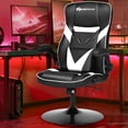thumbnail image 4 of Chaise Berçante de Jeu Goplus à Hauteur Réglable Pivotante Style Course Berceuse Blanche, 4 of 10