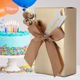 thumbnail image 4 of 50Pcs Champagne Color Candy Gift Boxes  Wedding Favour Boxes With Bowknot For Wedding Party Baby Shower Favor Christmas  Graduation Gift, 4 of 8