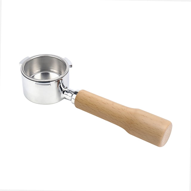 51Mm Coffee Bottomless Portafilter With Filter Basket & Wooden Handle Replacement For Delonghi Ec680 Ec685 Coffee Machine Tool Reusable Alloy Filters Coffee Extraction Accessories