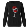 thumbnail image 4 of jsaierl Chandails de Noël pour Femmes Mignons, Chandail Décontracté Ample pour Femmes de Noël Rouge Verre à Manches Longues Chandails Amples Doux à Enfiler, 4 of 4