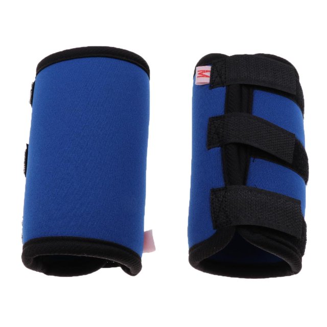 Yinanstore 2Pcs Pet Dog Canine Front Rear Leg Brace Paw Compression Wraps with Blue S