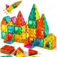 thumbnail image 2 of 32 pcs Magnetic Tiles Building Blocks 3D Clear Magnetic Blocks Construction Playboards,, 2 of 4
