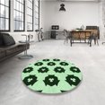 thumbnail image 4 of Ahgly Tapis Rectangulaire Lavable en Machine Intérieur Transitionnel Vert Forêt Foncé, 4 Pieds x 6 Pieds, 4 of 7