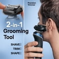 thumbnail image 4 of Braun Electric Shaver for Men, Series 6 6172cc, Wet & Dry Shave, Turbo & GentleShaving Modes, Foil Shaver, Engineered in Germany, Clean & Charge SmartCare CenterIncluded, with Precision Trimmer, Blue, 4 of 19