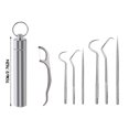 thumbnail image 5 of Up to 70% Off! Gspmoly Dental Floss Picks, 304 Metal Tooth Picking Tool Stainless Steel Toothpick Portable Oral Tooth Cleaning Tool Set Floss Picks for Teeth, 5 of 5