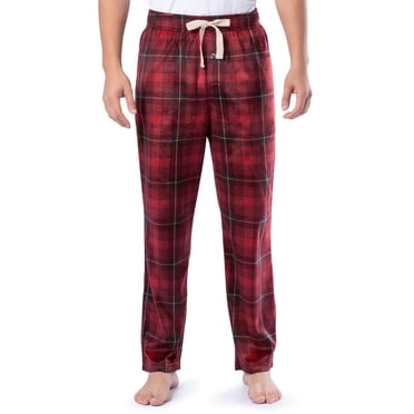 Fruit of the Loom Men's Microfleece Lounge Pants, red