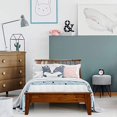 thumbnail image 2 of Acacia Kaylin 14 Inch Wood Platform Bed Frame with Headboard, Twin Caramel, 2 of 15