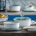 thumbnail image 4 of 8 Piece Round Casserole Dish Set with Lids - French White, 4 of 4