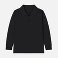 thumbnail image 5 of WUANDIXFA Chandail à Col Rond pour Garçons Chemise pour Garçons T-Shirt à Manches Longues T-Shirt en Coton pour Enfants École Chemise de Base à Col pour Filles Noir, 4-5 Ans, 5 of 5