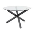 thumbnail image 1 of Home Gear Table à manger avec piètement tripode en croix en métal noir, 1 of 4