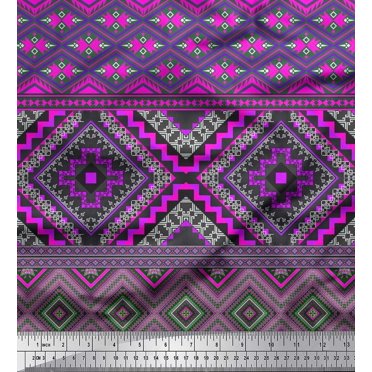 Soimoi Rayon Fabric Geometric Southwestern Fabric Prints By Yard 42 Inch Wide