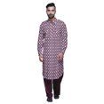 thumbnail image 2 of Atasi Mens Rayon Pathani Kurta Solid Salwar Set Printed Punjabi Kurta For Men, 2 of 5