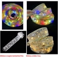 thumbnail image 2 of Halloween Decorations Clearance Sale  2023 New Year  Christmas Decor Ribbon Lights Double Layer Copper Wire Ribbon Strings Lights For Weddings Christmas Tree Decorations(buy 2 get 1 free), 2 of 2