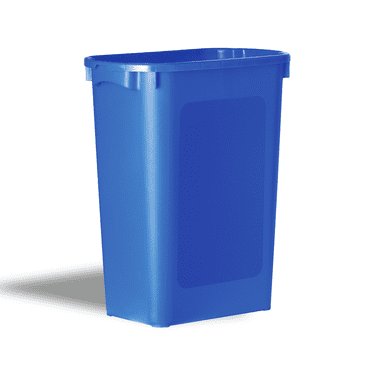 Nova Products 11 Gallons (41L) Tall Recycling Bin - Durable Plastic Waste Basket for Indoor/Outdoor Use, Space-Saving Design, Ideal for Recycling, Office, Kitchen, Garage - (Made in Canada)