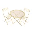 thumbnail image 1 of HILABEE Dollhouse Miniature Table & Chairs Set Metal 1:12 Scale Coffee/Tea Furniture Yellow, 1 of 7