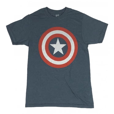 Captain America&# Captain America 821364-medium T-Shirt Logo du Bouclier 44; Bleu Chiné - Moyen