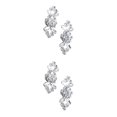 thumbnail image 3 of mmirethe 2 Pcs Pinces à Chaussures de Mariage Bijoux Robe de Fête pour Mariée Accessoires Chapeau Type B 2Ensemble, 3 of 6