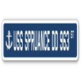 thumbnail image 1 of SignMission SSN-Spruance Dd 963 USS Spruance DD 963 Street Sign - US Navy Ship Veteran Sailor Gift, 1 of 1