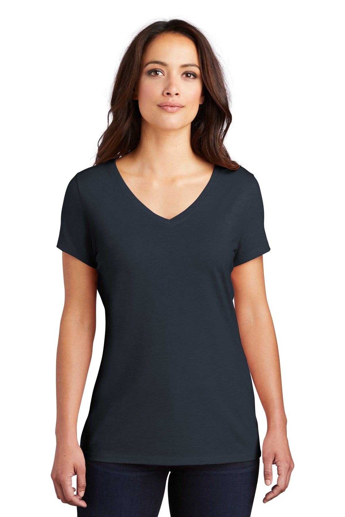 District Women's Perfect Tri VNeck T-Shirt - DM1350L