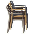 thumbnail image 4 of Compamia Artemis Outdoor Resin Patio Dining Arm Chair in White, 4 of 11