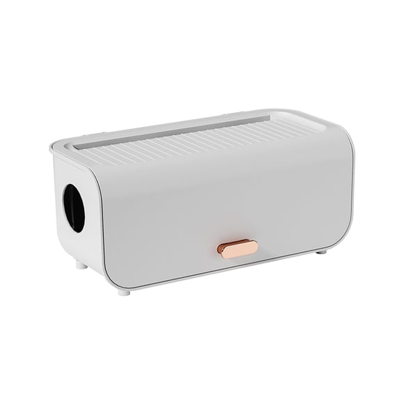 Rvkxad Power Cord Storage Box, Desktop Cable Management Organizer for Strips and Electronic Accessories, Cord Hiding Box, Cable Organizer