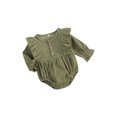 thumbnail image 2 of Kmbangi Baby Romper, Combinaison à Manches Longues, Couleur Unie, 2 of 7