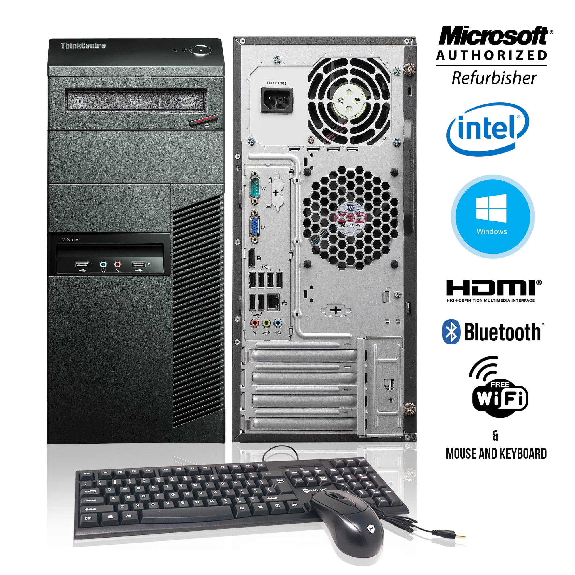 Lenovo ThinkCentre M91p Tower Desktop Core i5 2400 16GB RAM 1TB HDD Windows10 Home HDMI Adapter WiFi A Grade PC
