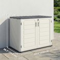 thumbnail image 3 of Outsunny Armoire de Rangement Extérieure de 35 Pi3, Étanche avec Dessus Ouvrant, 3 of 10