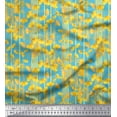 thumbnail image 1 of Soimoi Viscose Chiffon Fabric Stripe & Buttercup Floral Print Sewing Fabric Yard 42 Inch Wide, 1 of 3