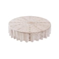thumbnail image 1 of White Round Tablecloth Polyester Sheer Lace Embroidered with Hollowed-out Non-slip Design for Dining Tables 185 cm, 1 of 6