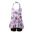 thumbnail image 4 of EGNMCR Bikini Set Swimsuits For Women Two Piece Bathing Suits Floral Print Tank Tops With Boyshorts Swimming Suits, 4 of 6