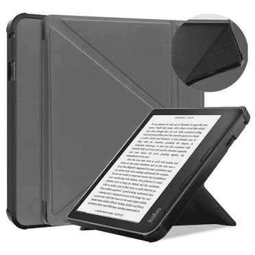 Pour Kobo Sage 8" Liseuse Lancée en 2021, Étui Arrière Mat en TPU Souple, Étui Folio Intelligent Mince avec Fermeture Magnétique et Béquille - Gris