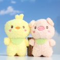 thumbnail image 3 of Plush Pendant Elastic Multifunctional PP Cotton Pink Pig Stuffed Toy Keyring for Girls, 3 of 8