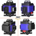 thumbnail image 4 of Blue 16-Line LCD Level with Complete Accessories Kit - Includes 2 Rechargeable Batteries, Charger, Base, Lifting Platform, Iron Plate, Wall Bracket, Remote Control, Adapter, Manual & Carrying Case -, 4 of 6