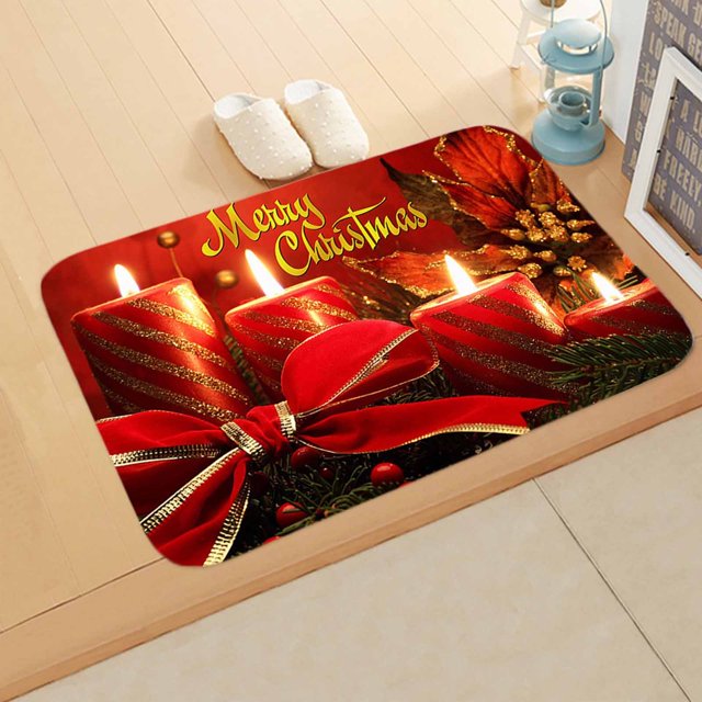 EGNMCR Outdoor Rug Bathroom Rugs Rugs for Living Room 1pc Merry Christmas Welcome Doormats Indoor Home Carpets Decor 40x60CM The carpet