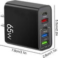 thumbnail image 2 of 65W Charger with Multiple Ports and Compact Design for Charging Multiple Devices with High-Quality and Safe Material and Wide Applicability, 2 of 6