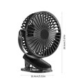 thumbnail image 3 of Rbaofujie Fans for Home Usb Electric Fan Portable Electric Fan Bedroom Office Desktop Student Dormitory Fan Mini Clip-On Desktop Plug-In Electric Fan Fans for Cars Inside The Car, 3 of 6